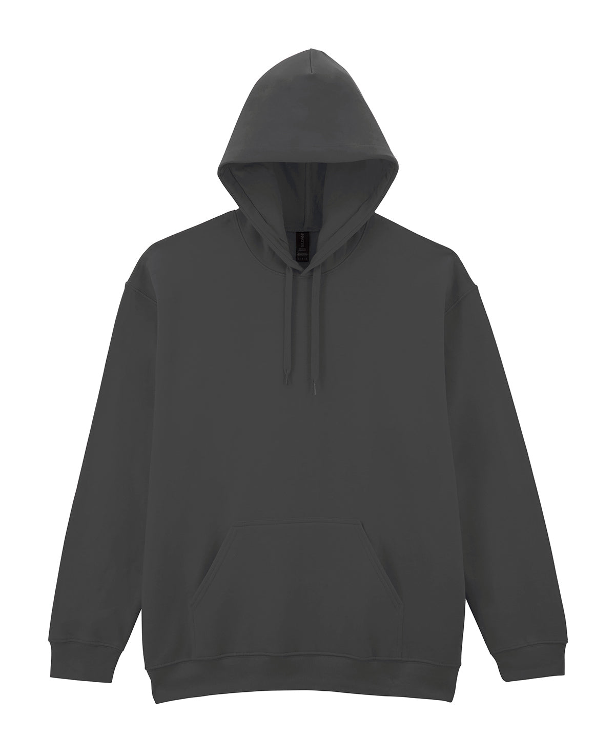 Gildan Softstyle midweight fleece adult hoodie in Smoke, front view