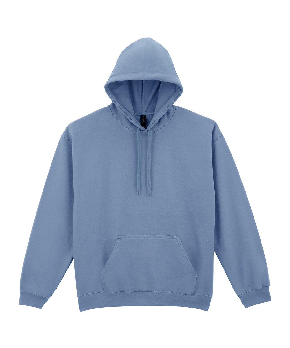 Gildan Softstyle midweight fleece adult hoodie in Stone Blue, front view