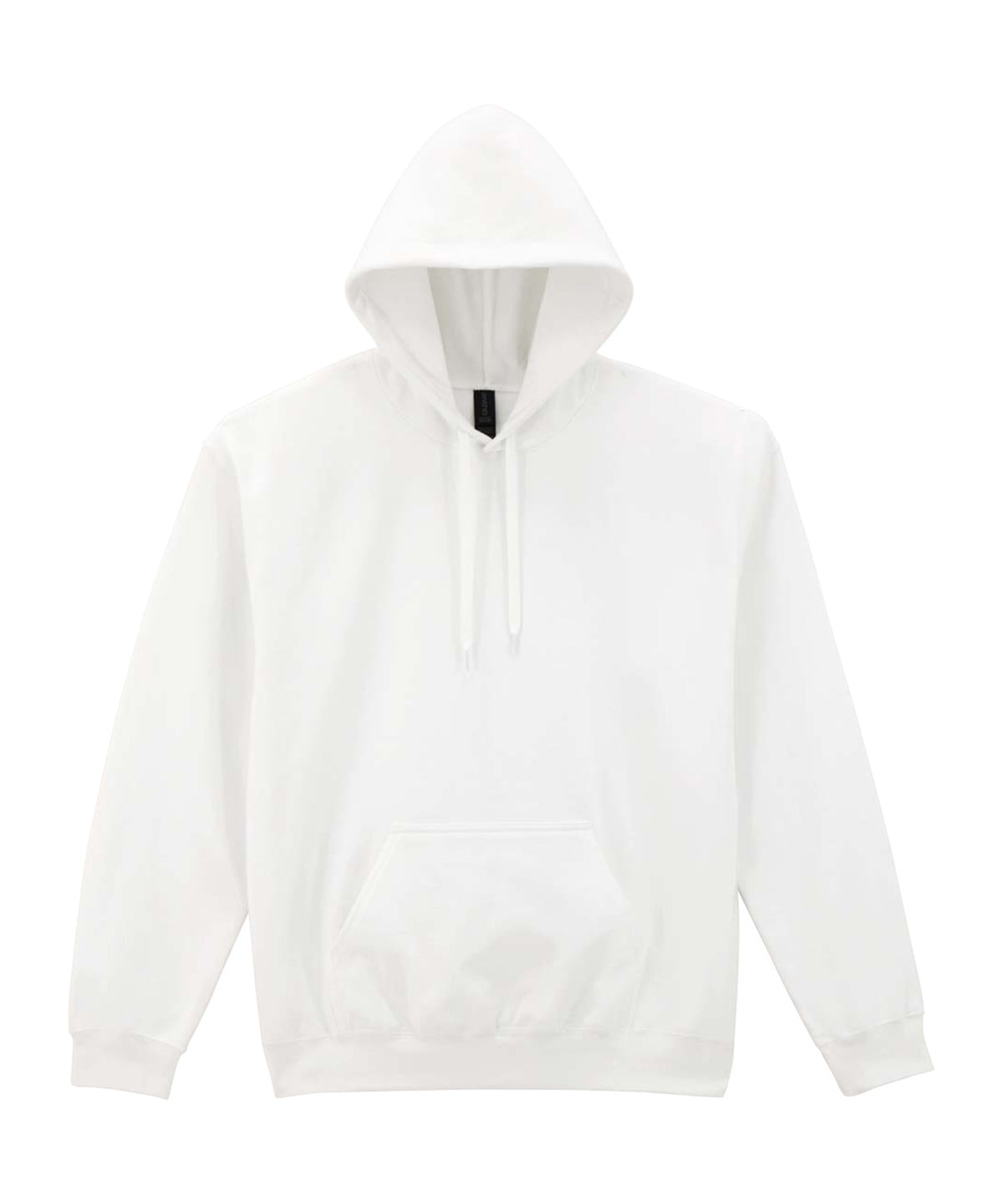 Gildan Softstyle midweight fleece adult hoodie in White, front view