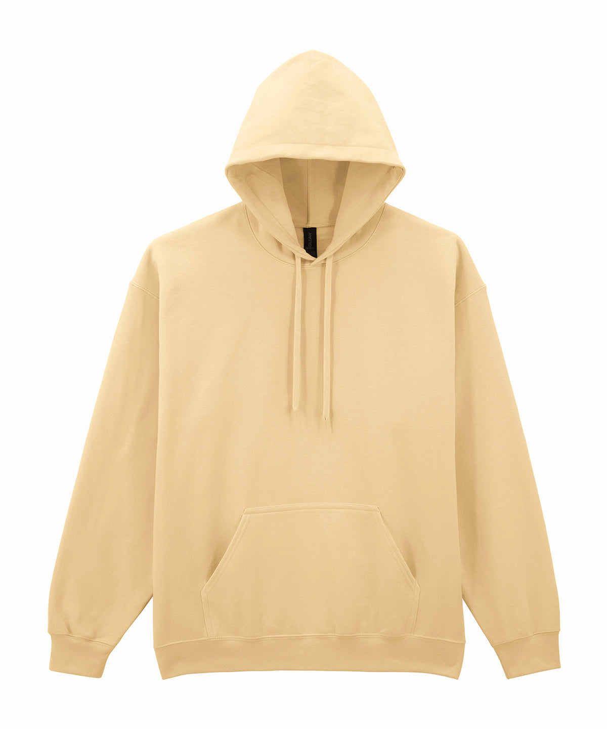 Gildan Softstyle midweight fleece adult hoodie in Yellow Haze, front view