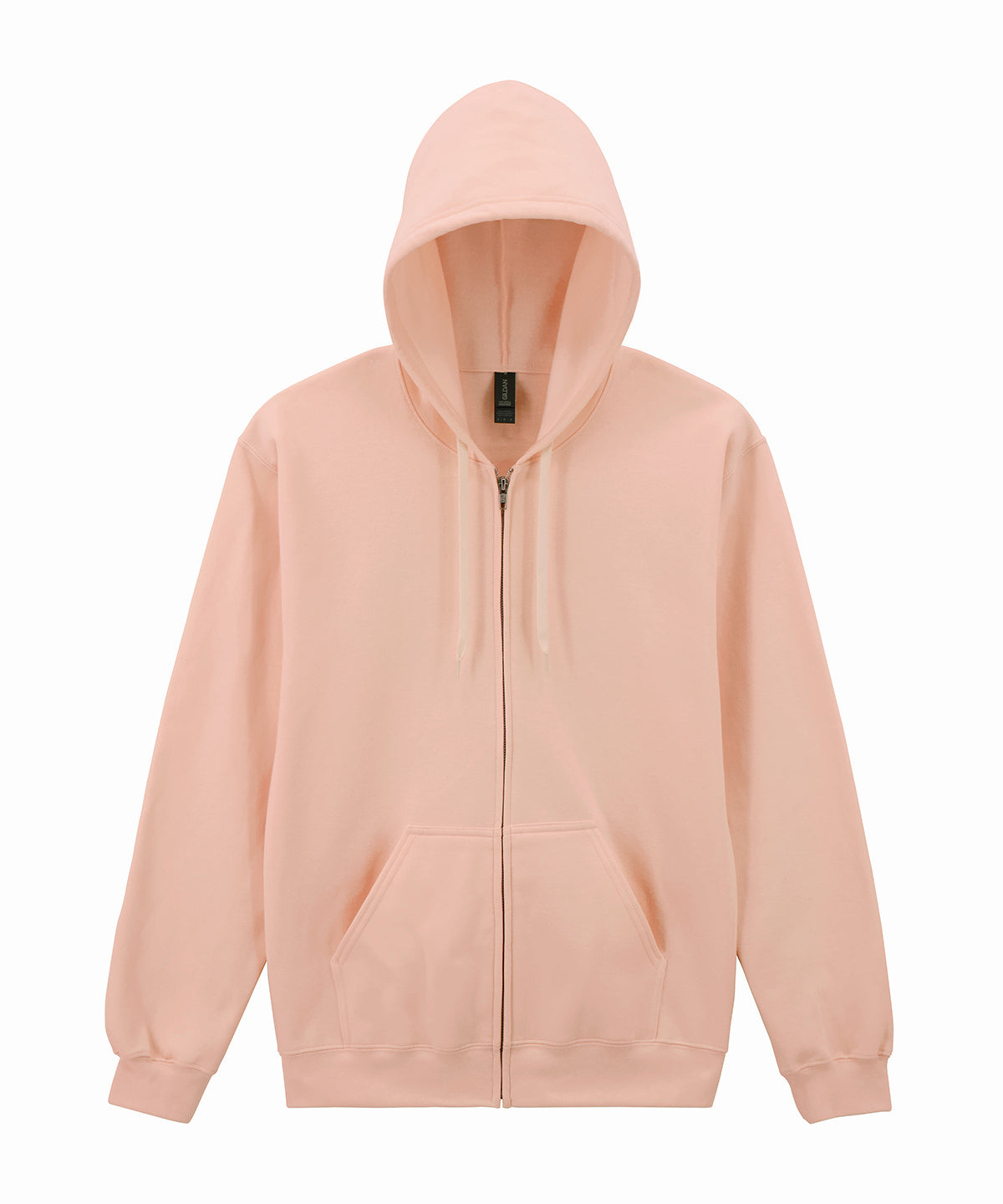 Gildan Softstyle midweight fleece adult full-zip hooded sweatshirt in Dusty Rose, front view