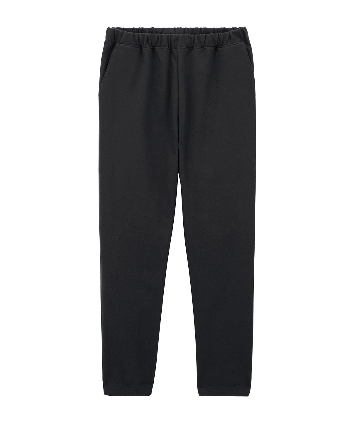 Gildan Softstyle midweight adult pocket sweatpants in Black, front view