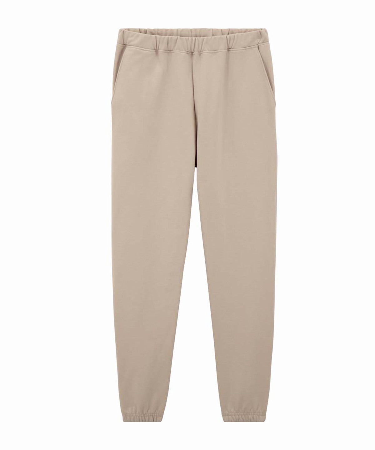 Gildan Softstyle midweight adult pocket sweatpants in Sand, front view