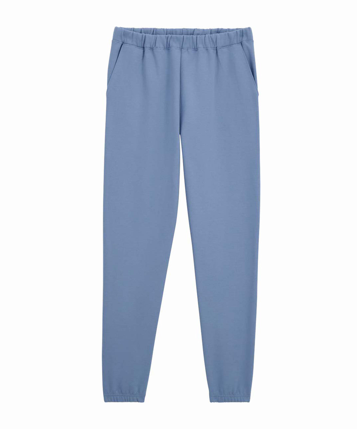 Gildan Softstyle midweight adult pocket sweatpants in Stone Blue, front view