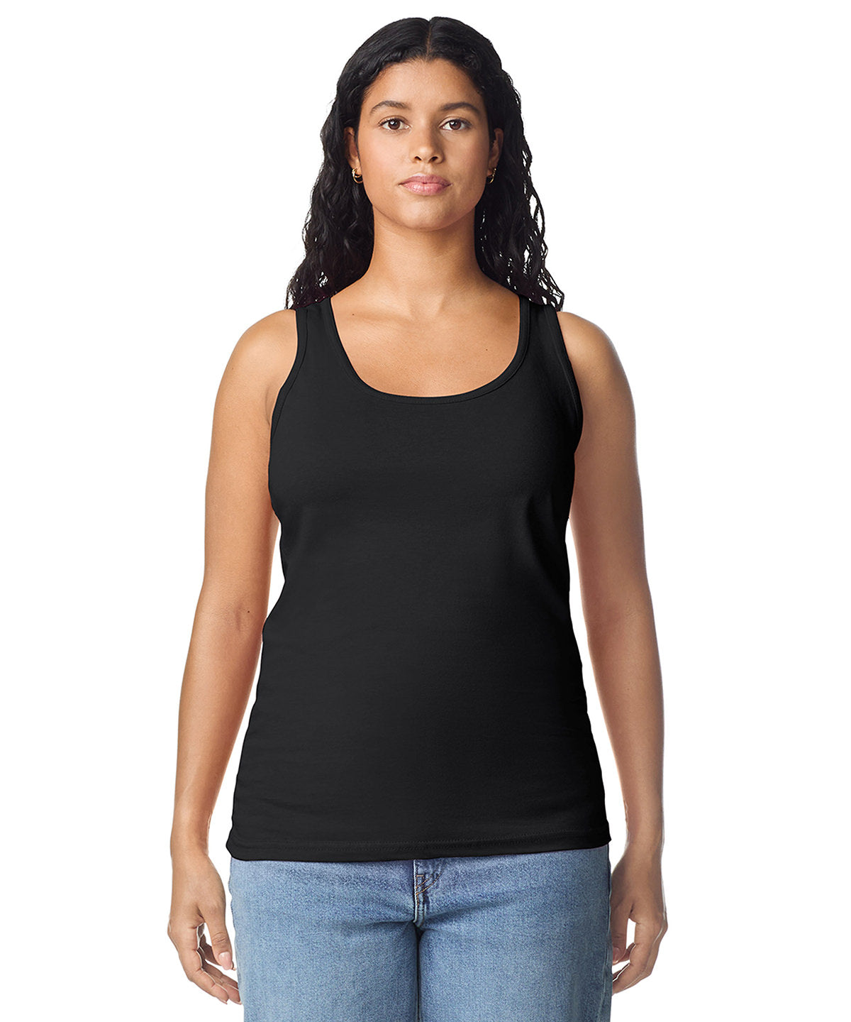 Gildan Softstyle women's tank top, lifestyle photo