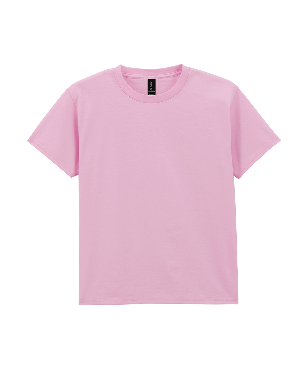 Gildan Light cotton youth t-shirt in Light Pink, front view