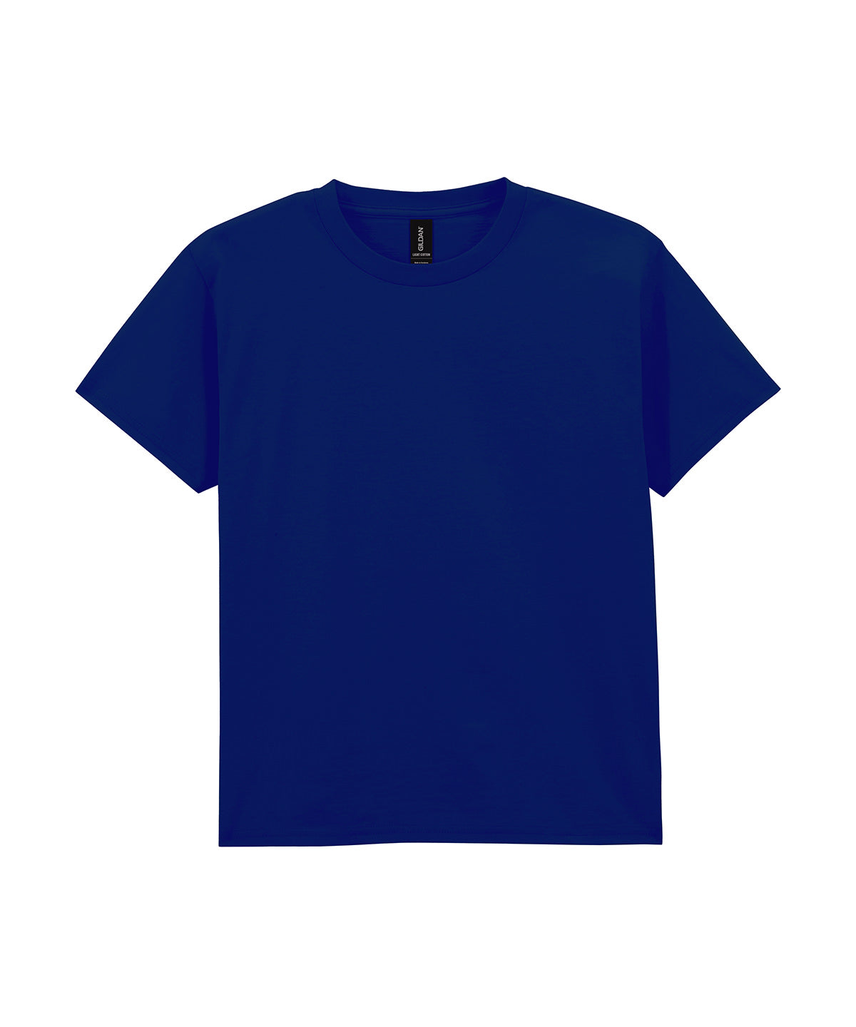 Gildan Light cotton youth t-shirt in Navy, front view