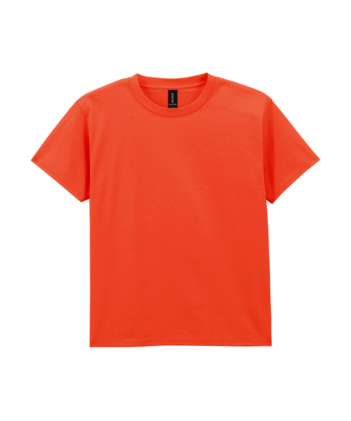 Gildan Light cotton youth t-shirt in Orange, front view