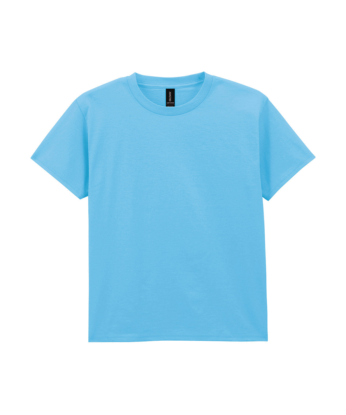 Gildan Light cotton youth t-shirt in Sky, front view