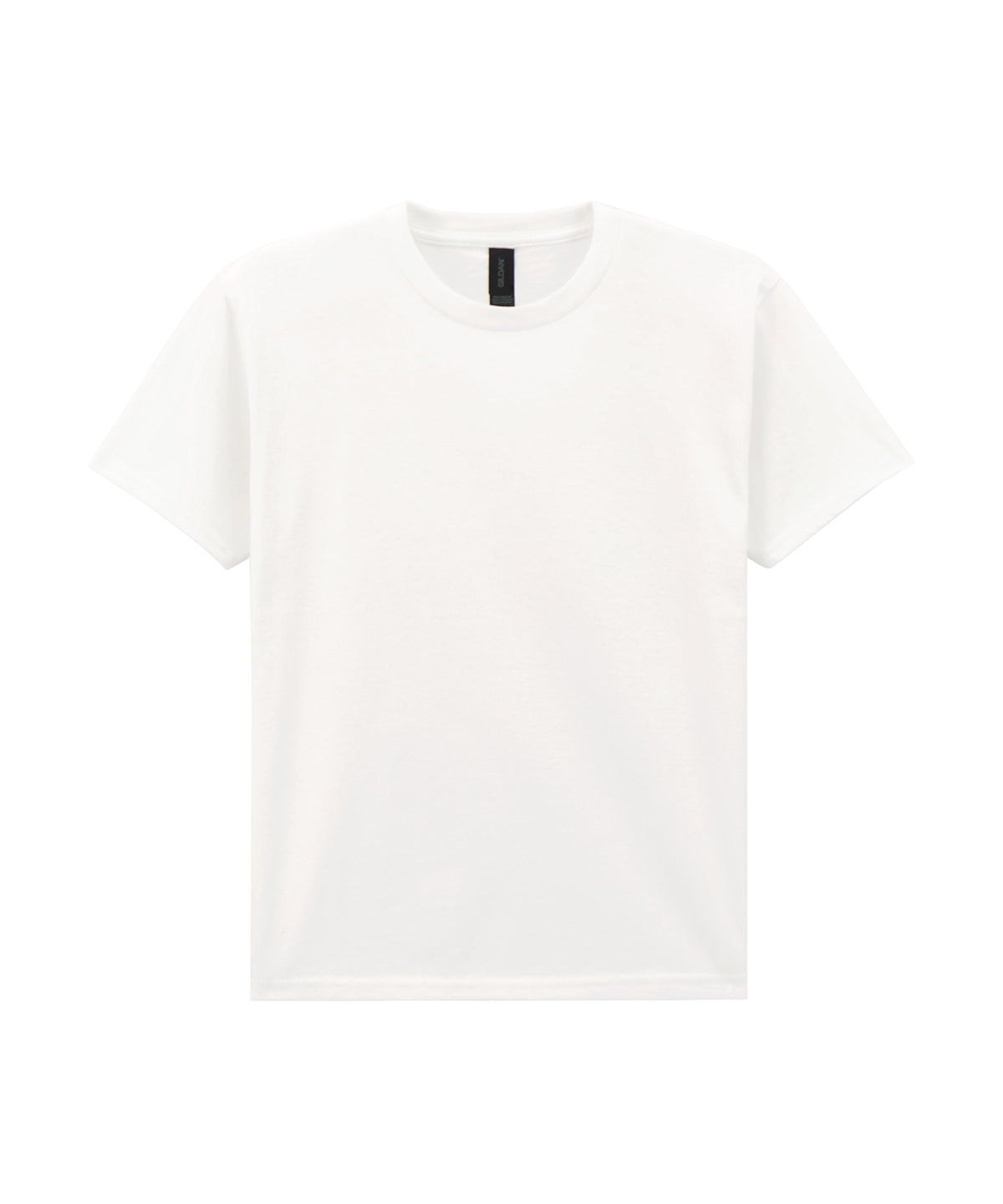 Gildan Light cotton youth t-shirt in White, front view