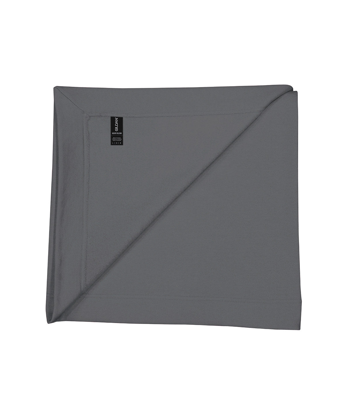 Gildan Heavy Blend fleece stadium blanket in Charcoal, front view