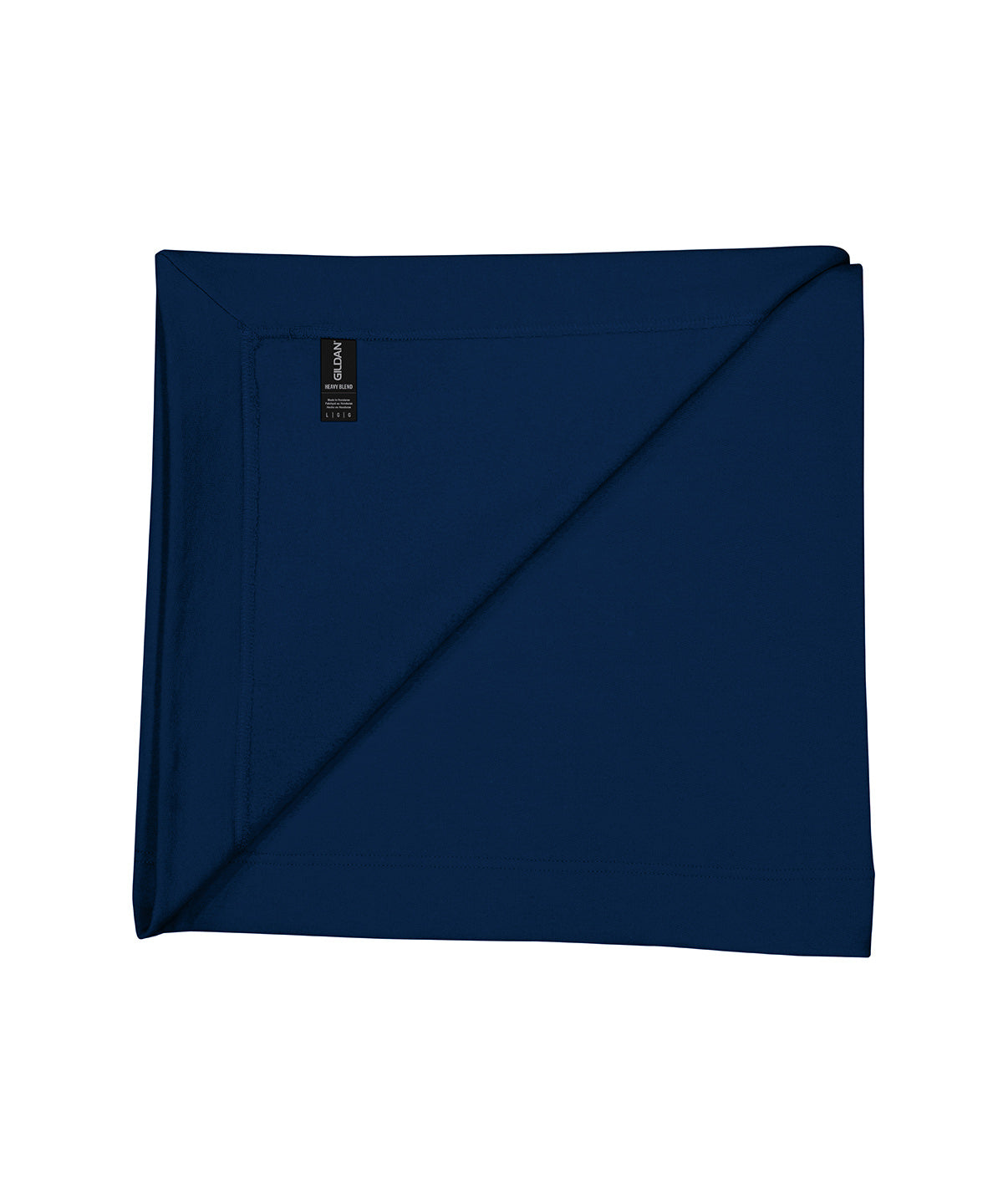 Gildan Heavy Blend fleece stadium blanket in Navy, front view