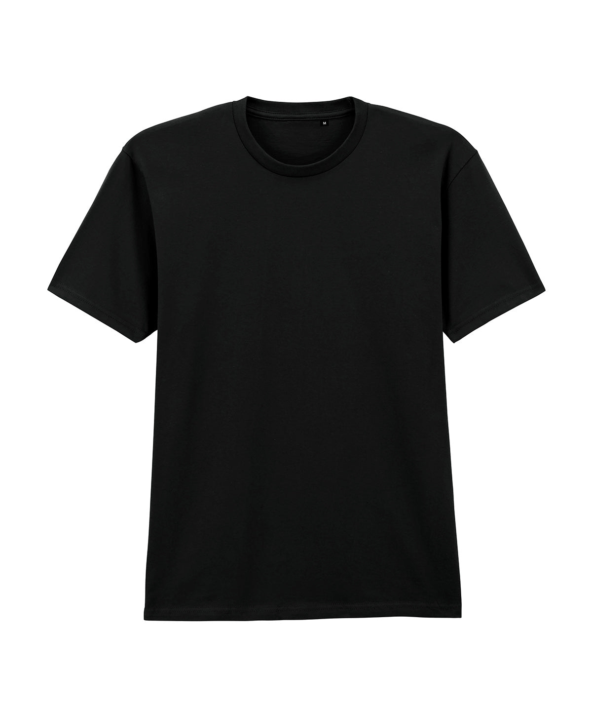 Gildan Softstyle midweight adult no-label enzyme wash t-shirt in Pitch Black, front view