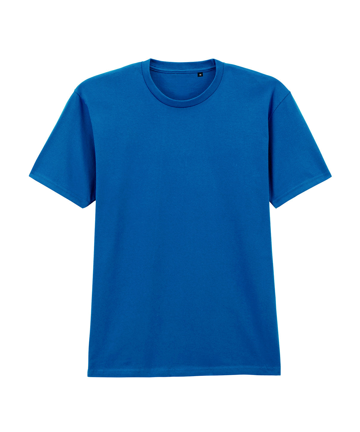 Gildan Softstyle midweight adult no-label enzyme wash t-shirt in Royal, front view