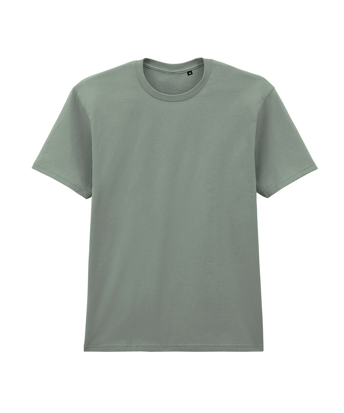 Gildan Softstyle midweight adult no-label enzyme wash t-shirt in Sage, front view