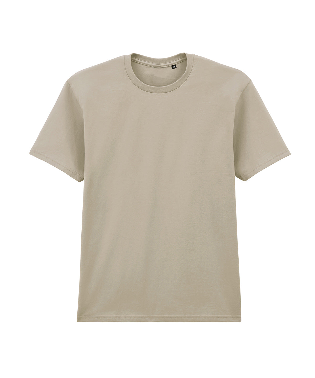 Gildan Softstyle midweight adult no-label enzyme wash t-shirt in Sand, front view