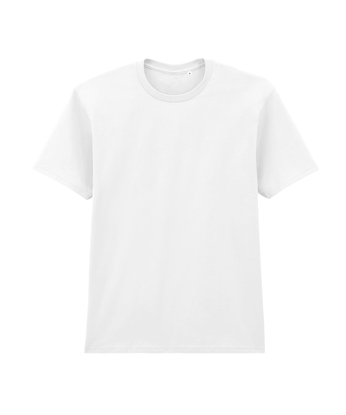 Gildan Softstyle midweight adult no-label enzyme wash t-shirt in White, front view