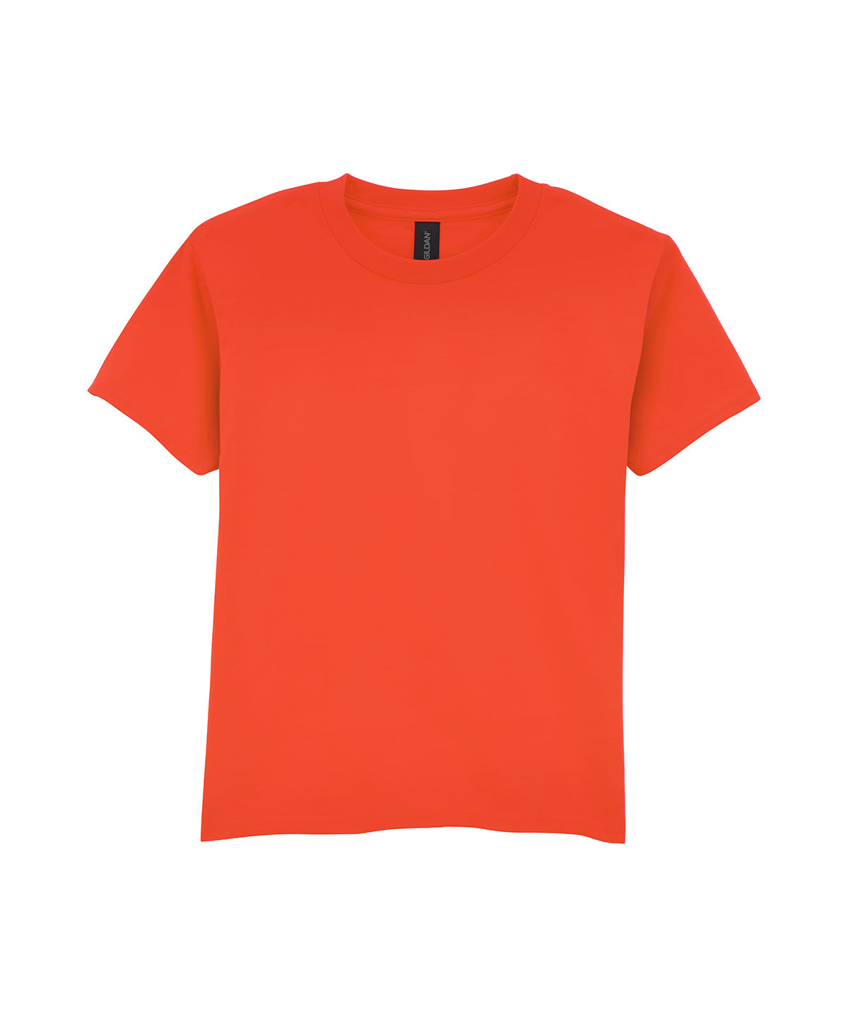 Gildan Softstyle midweight youth t-shirt in Orange, front view