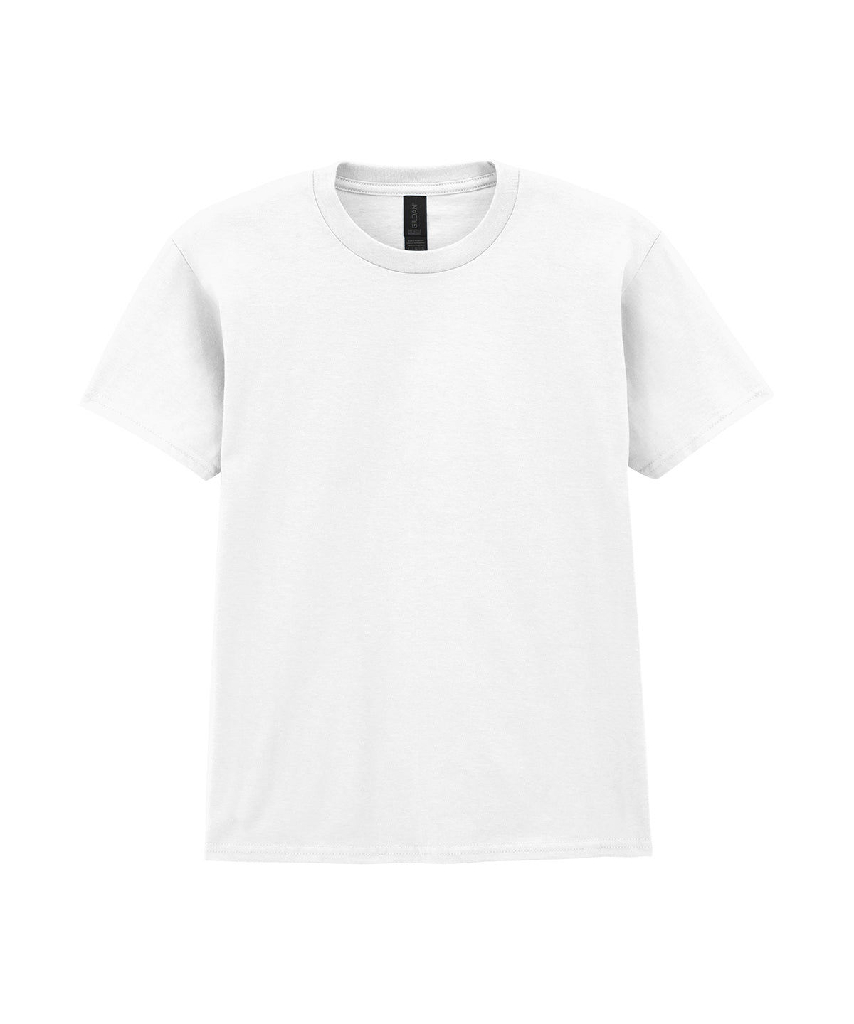 Gildan Softstyle midweight youth t-shirt in White, front view