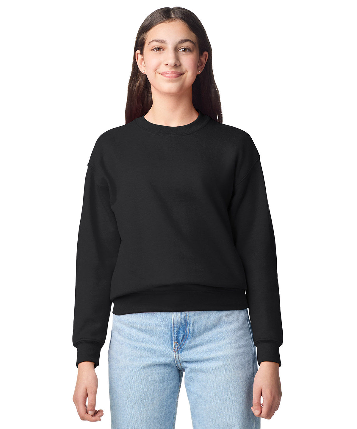 Gildan Heavy Blend youth crew neck sweatshirt, lifestyle photo