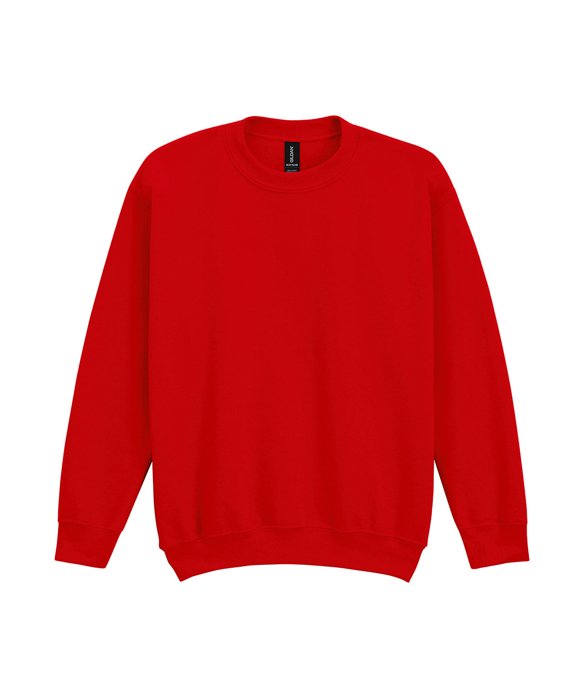 Gildan Heavy Blend youth crew neck sweatshirt in Red, front view
