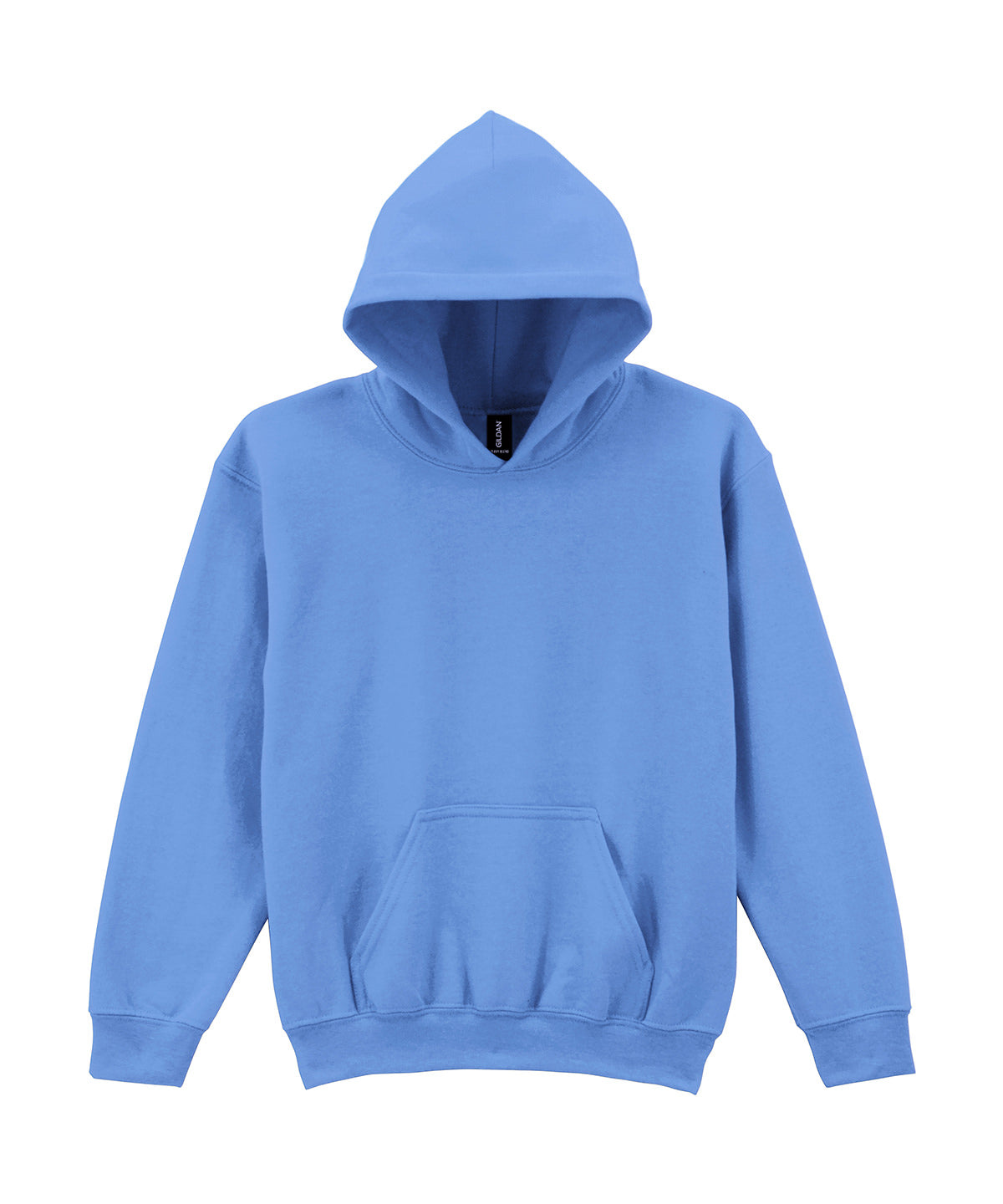 Gildan Heavy Blend youth hooded sweatshirt in Carolina Blue, front view