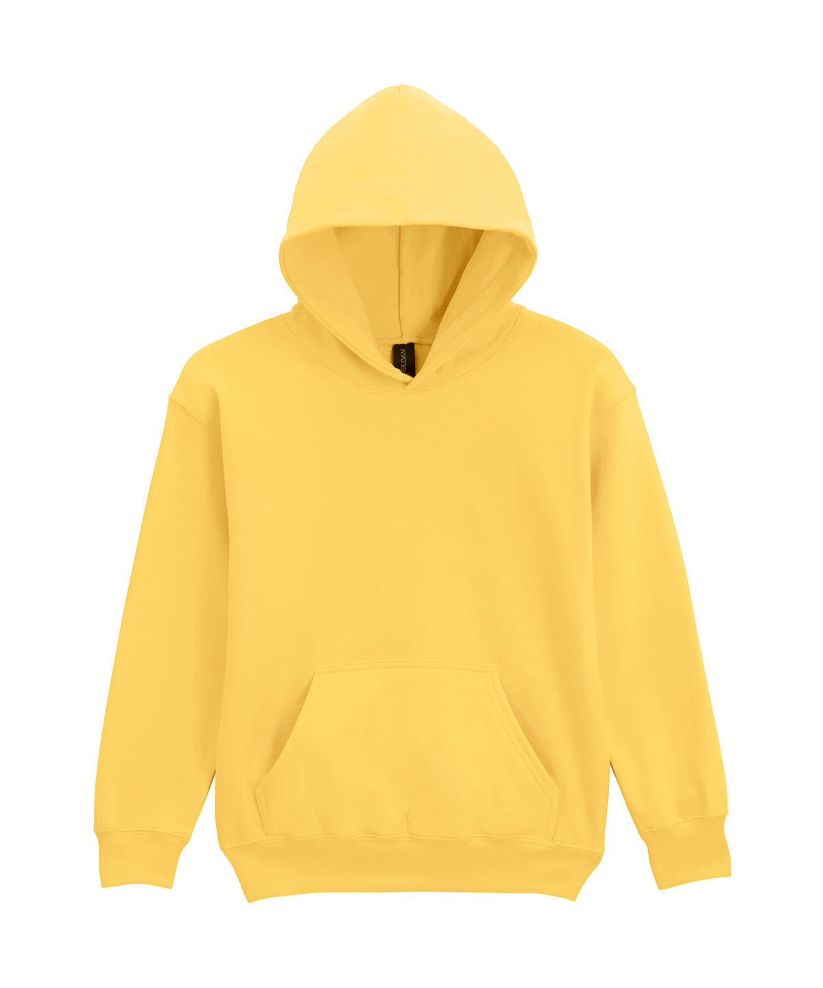 Gildan Softstyle midweight fleece youth hoodie in Daisy, front view
