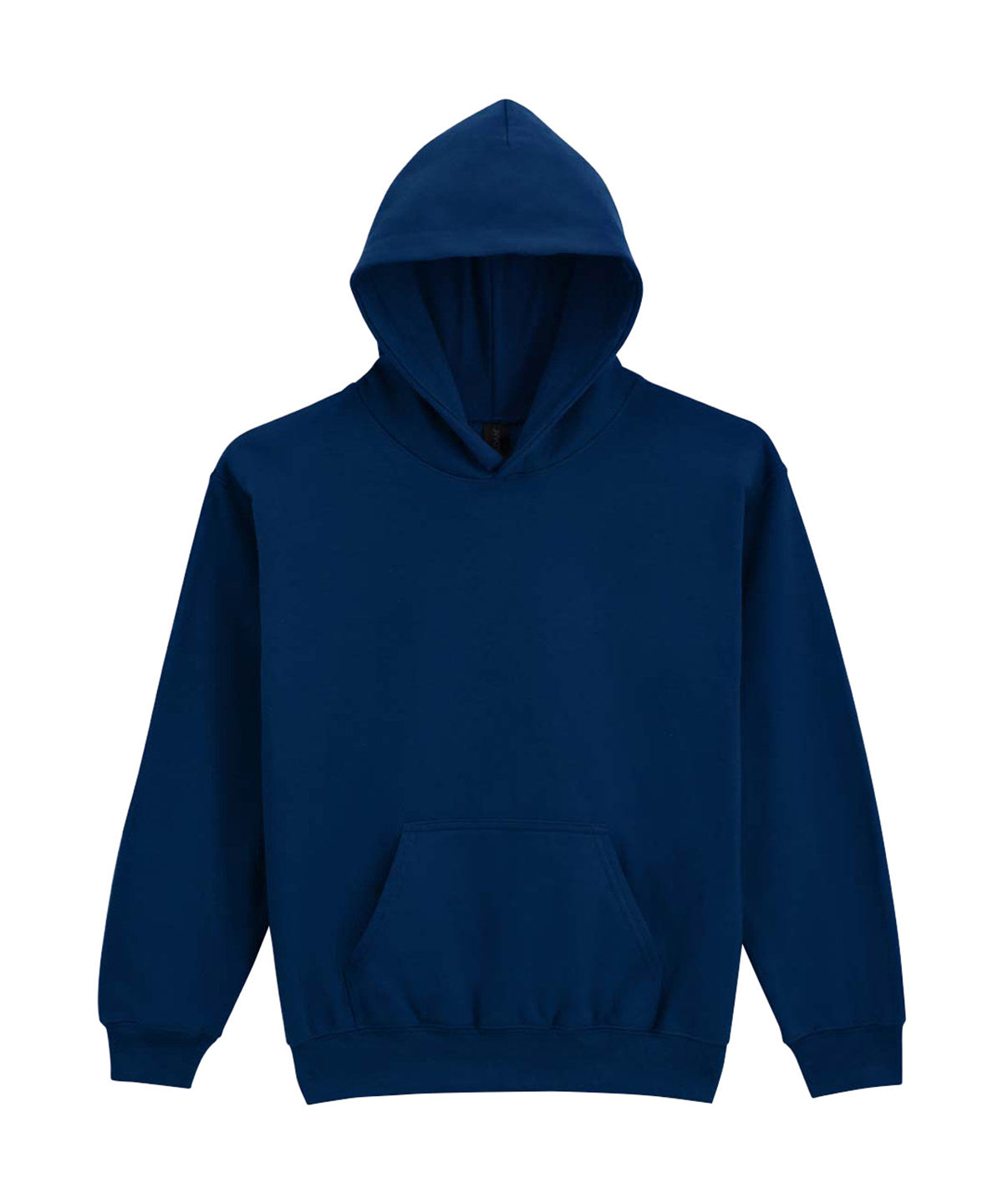 Gildan Softstyle midweight fleece youth hoodie in Navy, front view