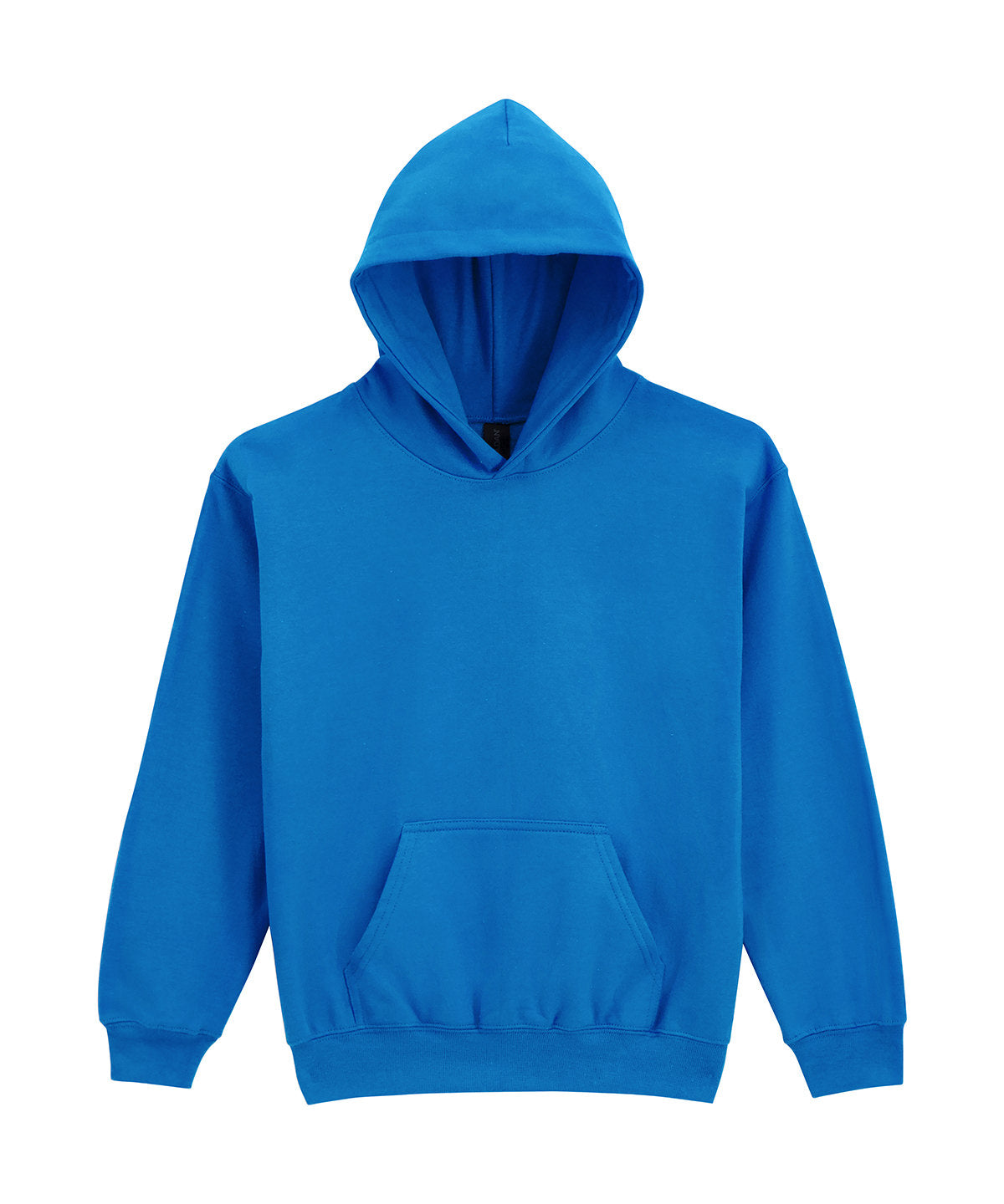Gildan Softstyle midweight fleece youth hoodie in Royal, front view
