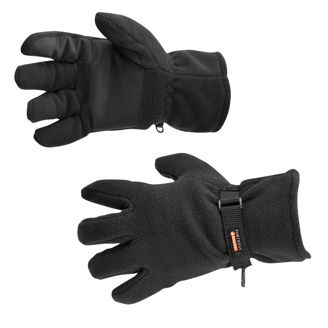Portwest Insulated Fleece Glove in Black, main product image
