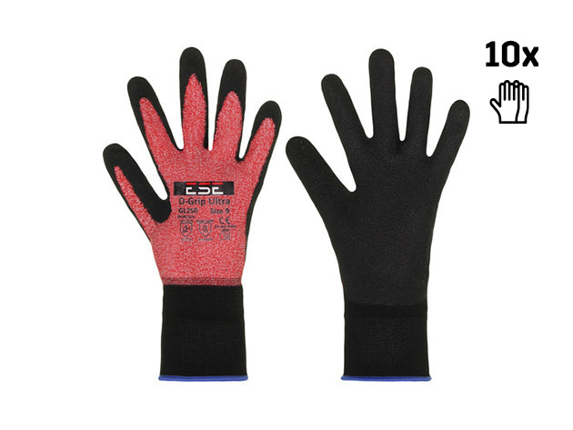 Safety Jogger D-Grip Ultra 10-Pack - Red