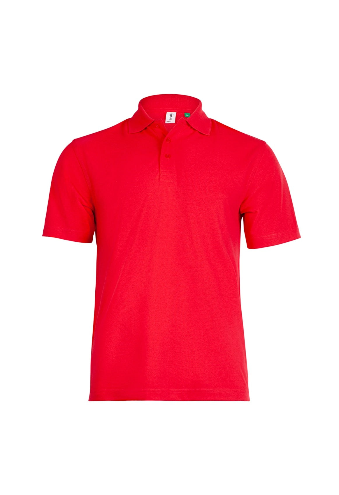 Uneek Eco Poloshirt in Red, front view