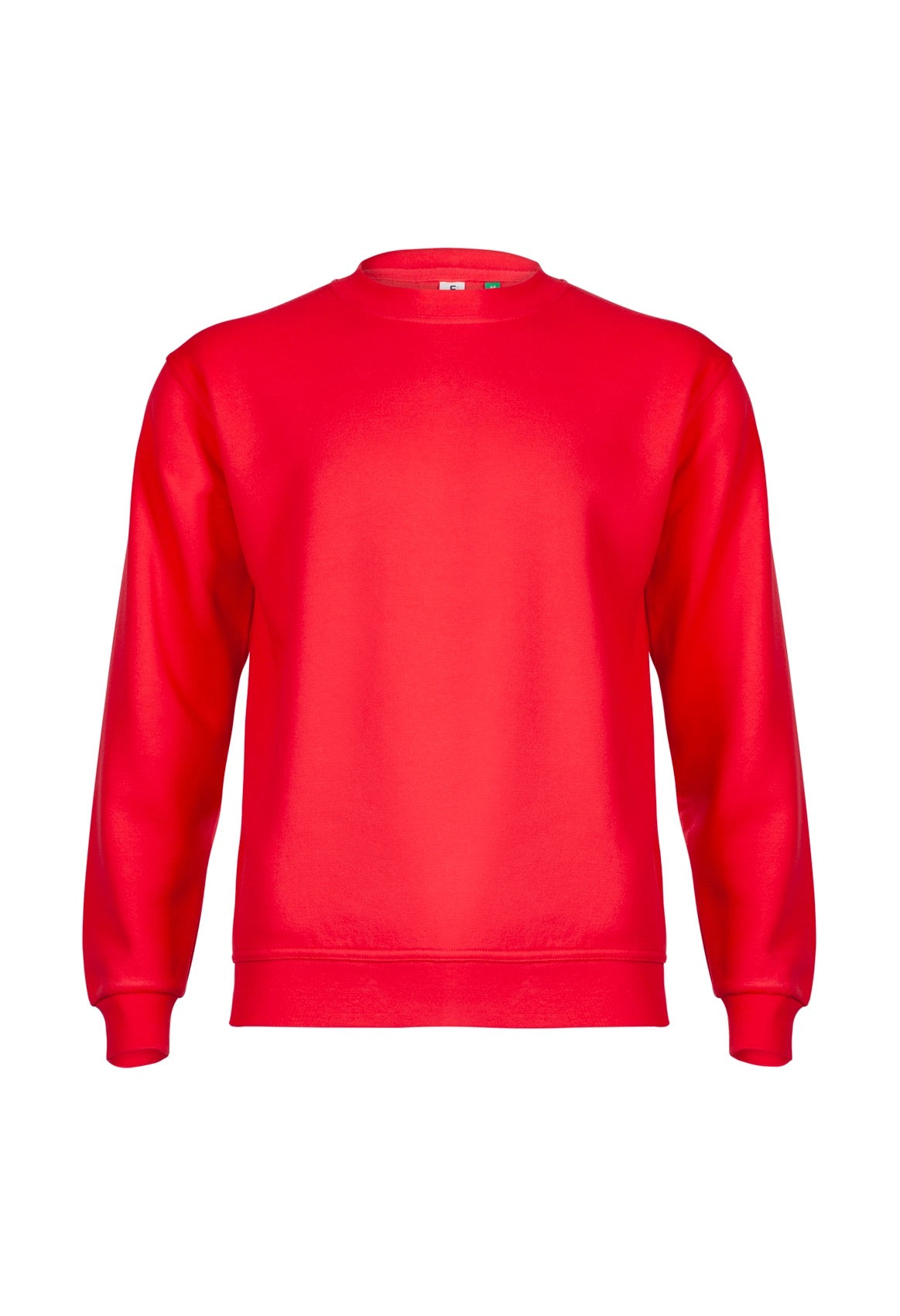 Uneek Eco Sweatshirt in Red, front view