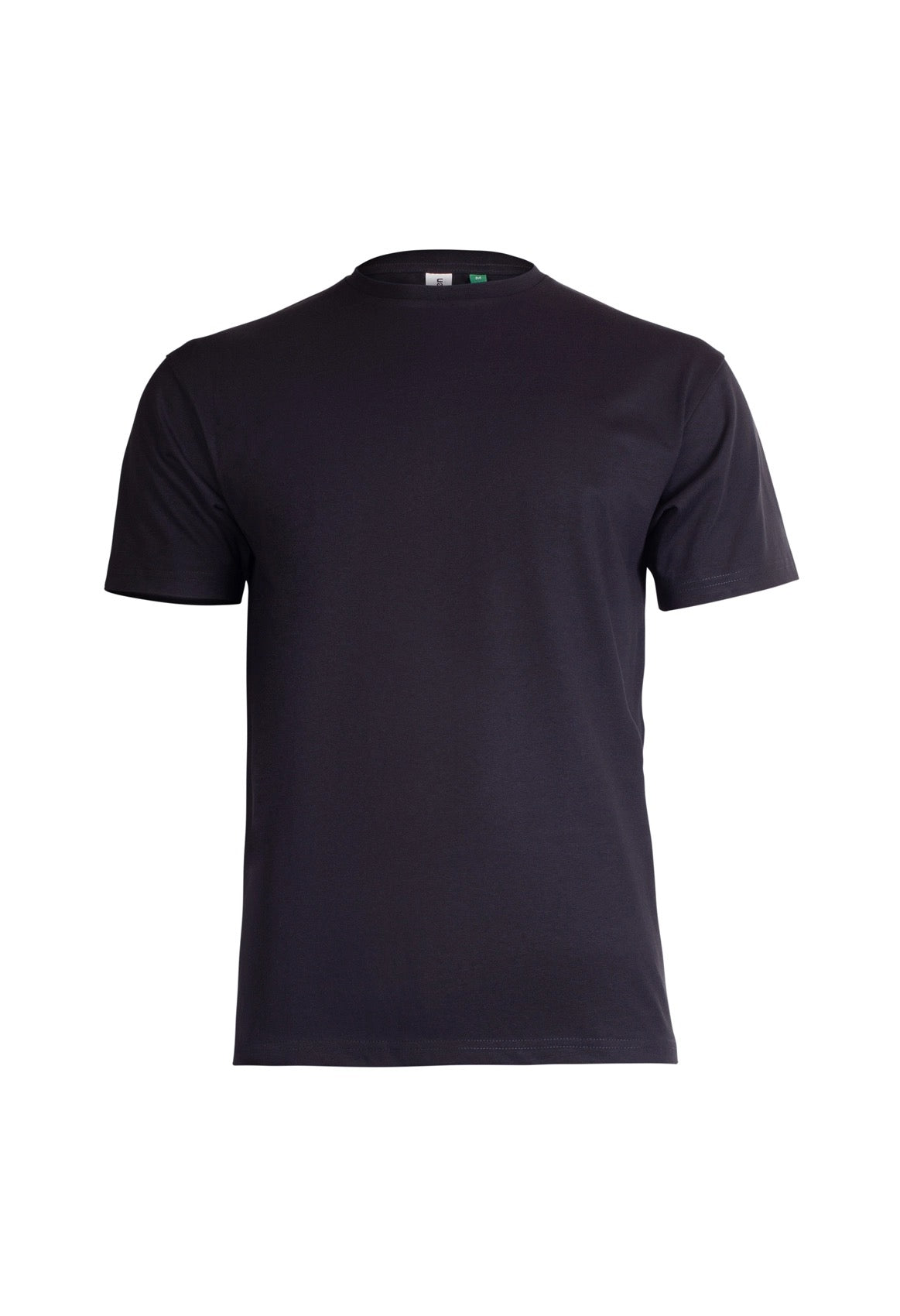 Uneek Eco T-Shirt in Black, front view