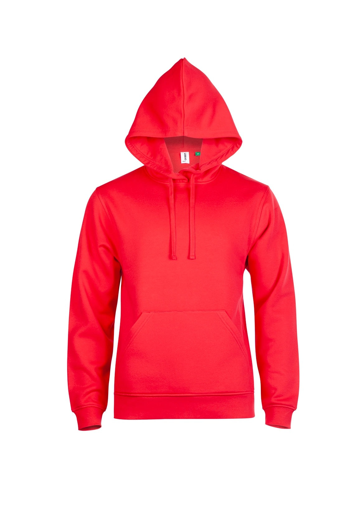 Uneek Eco Hoodie in Red, front view