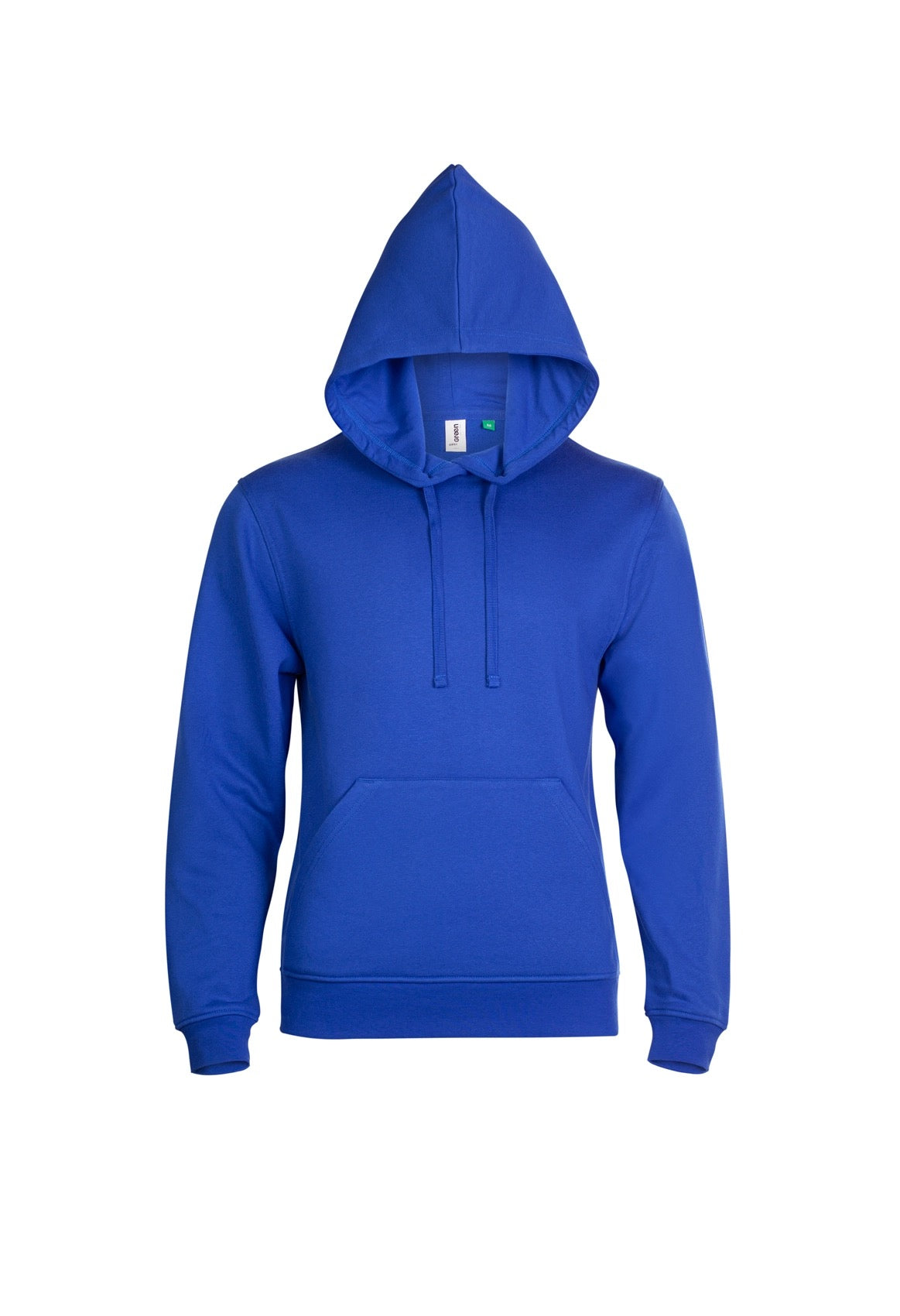 Uneek Eco Hoodie in Royal, front view
