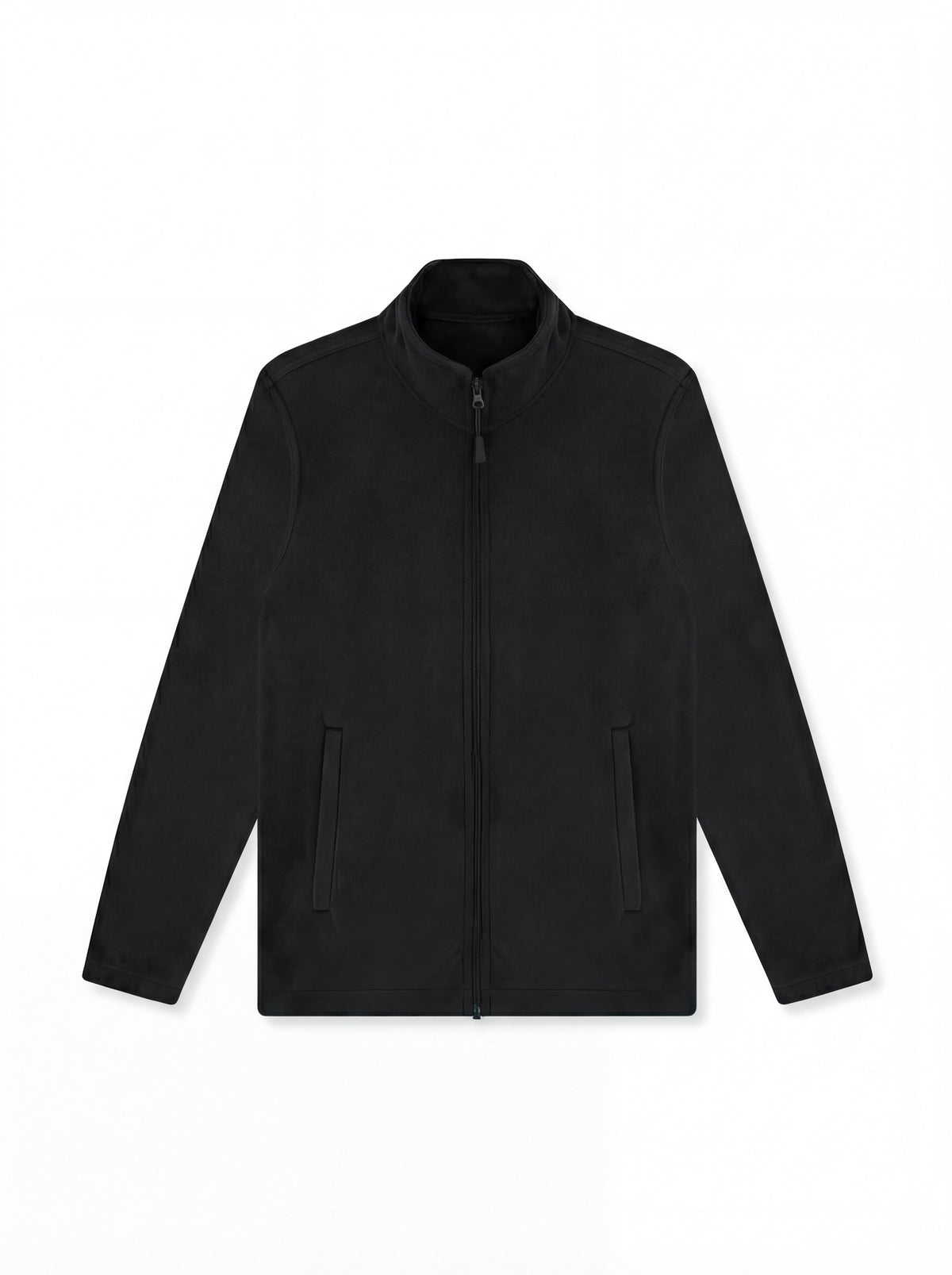 Uneek Eco Full Zip Fleece Jacket in Black, front view