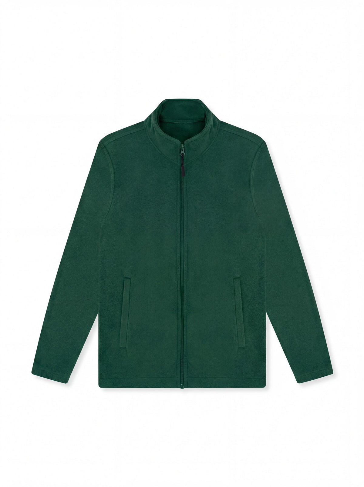 Uneek Eco Full Zip Fleece Jacket in Bottle Green, front view