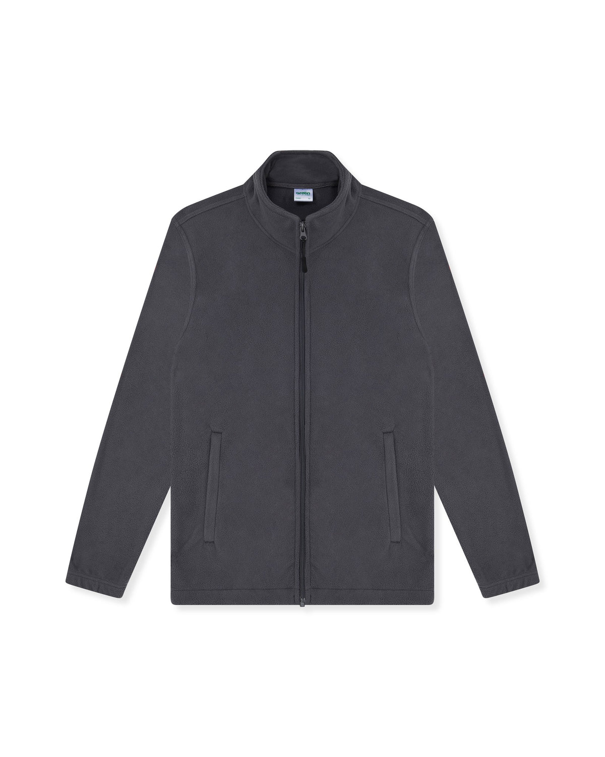 Uneek Eco Full Zip Fleece Jacket in Charcoal, front view