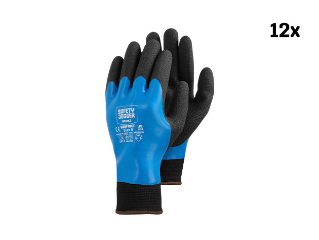 Safety Jogger Grip Wet 12-Pack - Black