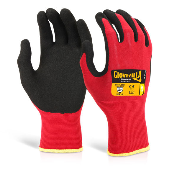 Click Beeswift Glovezilla Nitrile Nylon Gloves, main product image