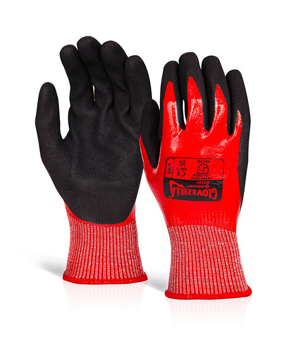Click GLOVEZILLA WATERPROOF NITRILE CUT D GLOVES, main product image