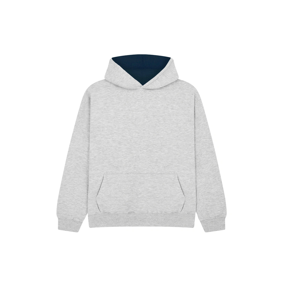 Cotton Ridge W73K Eclipse Premium kids contrast hoodie in Grey / Navy