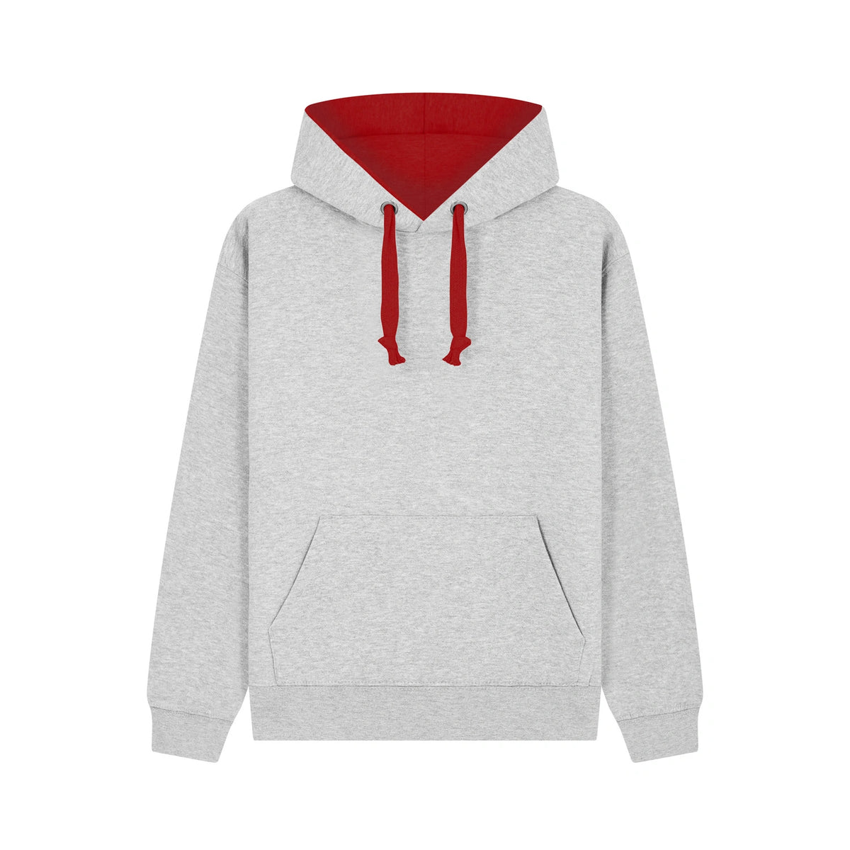 Cotton Ridge W73 Eclipse Premium contrast Hoodie in Grey/Red