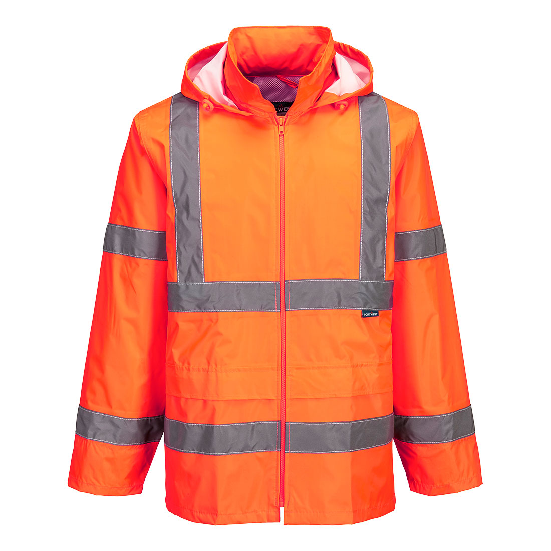 Portwest Hi-Vis Rain Jacket in Orange, main product image