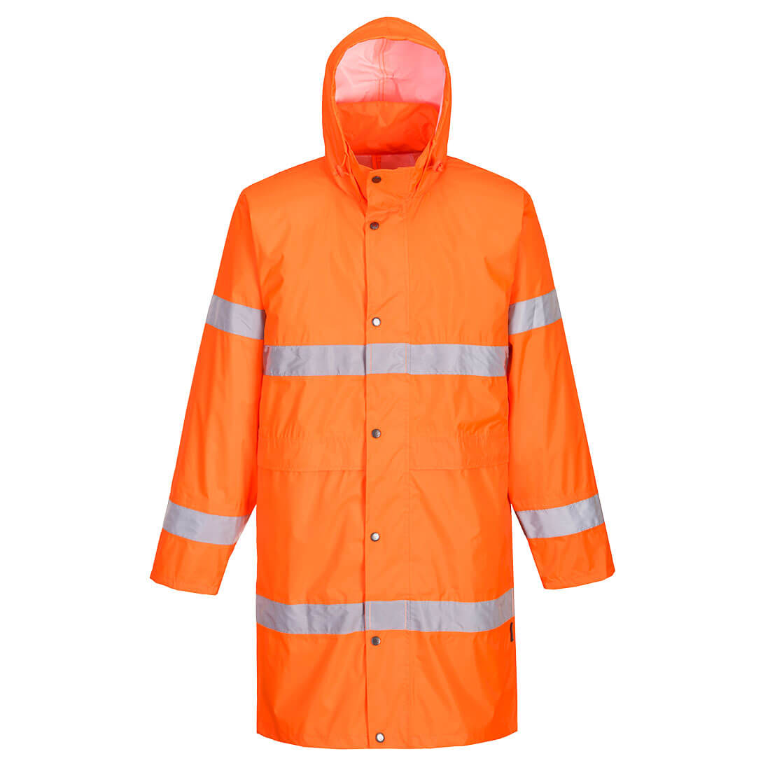 Portwest Hi-Vis Rain Coat 100cm in Orange, main product image
