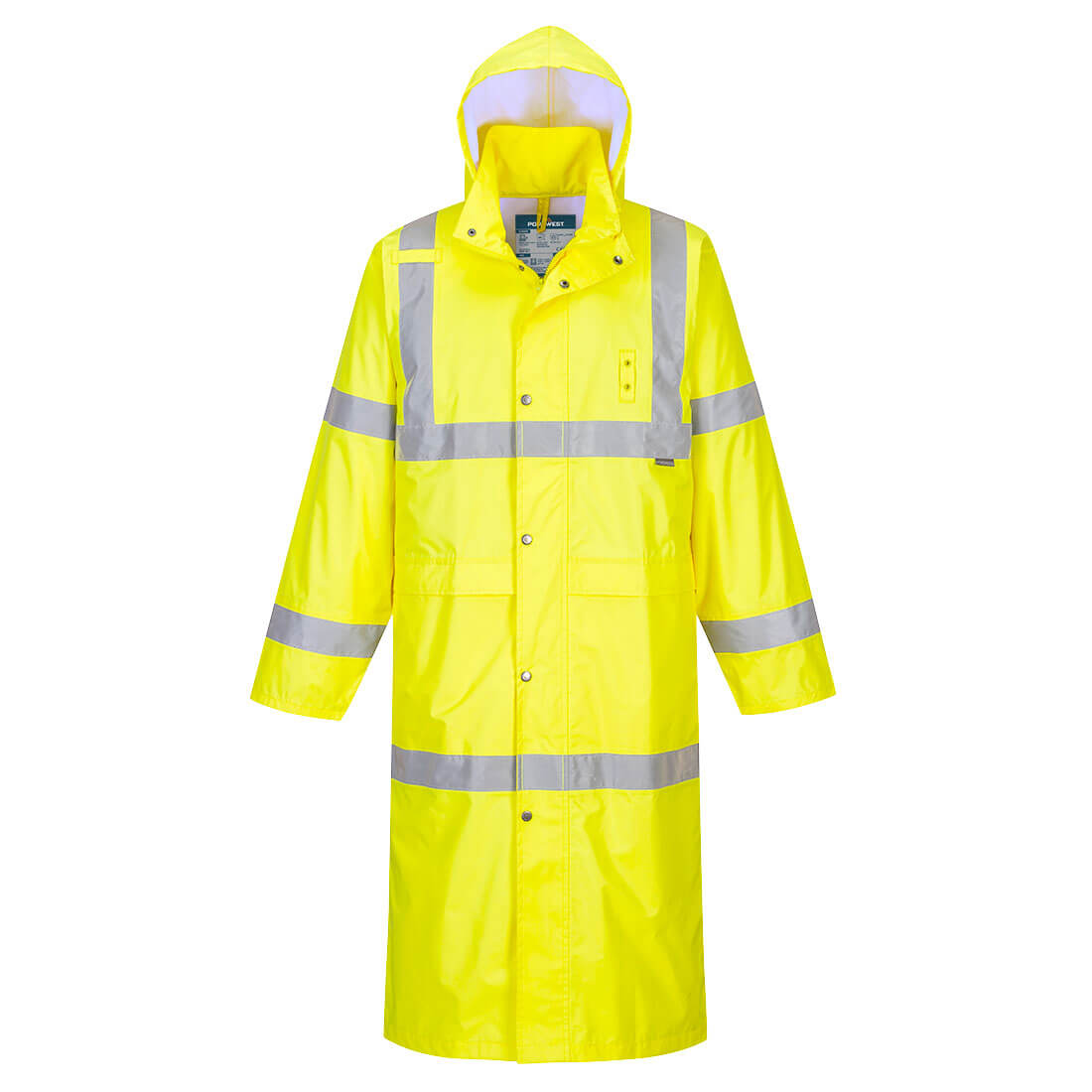 Portwest Hi-Vis Rain Coat 122cm in Yellow, main product image