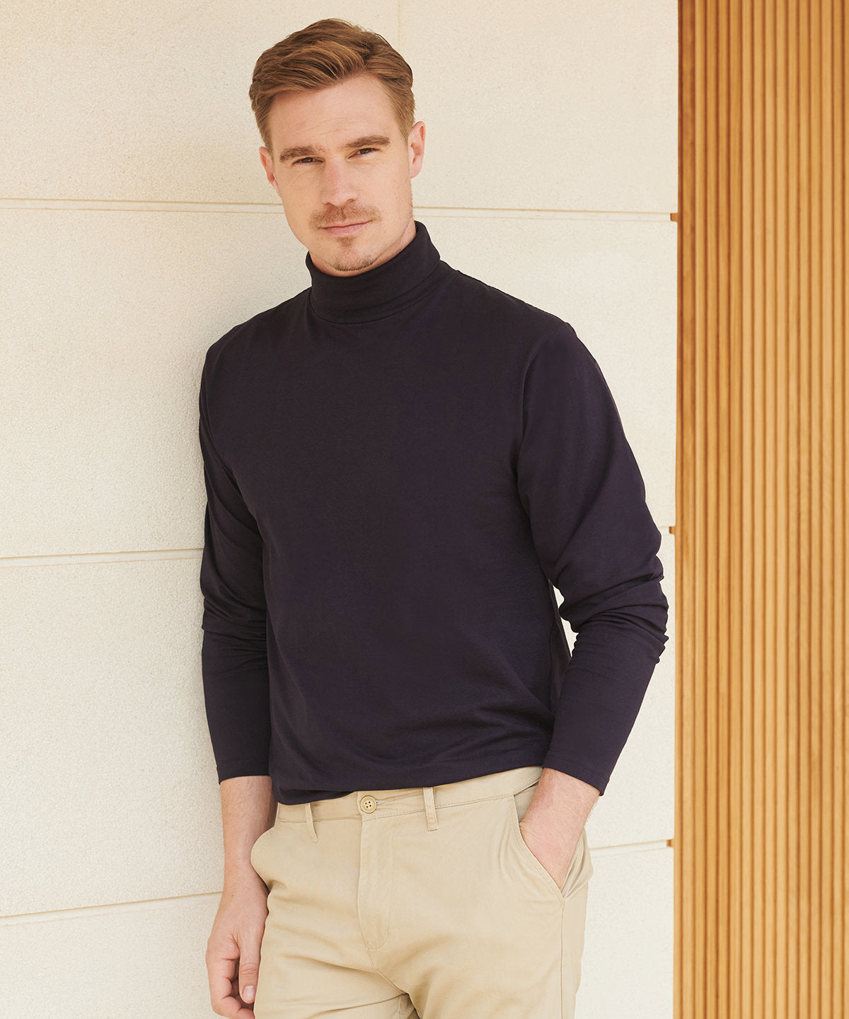 Henbury Long sleeve roll neck top, lifestyle photo