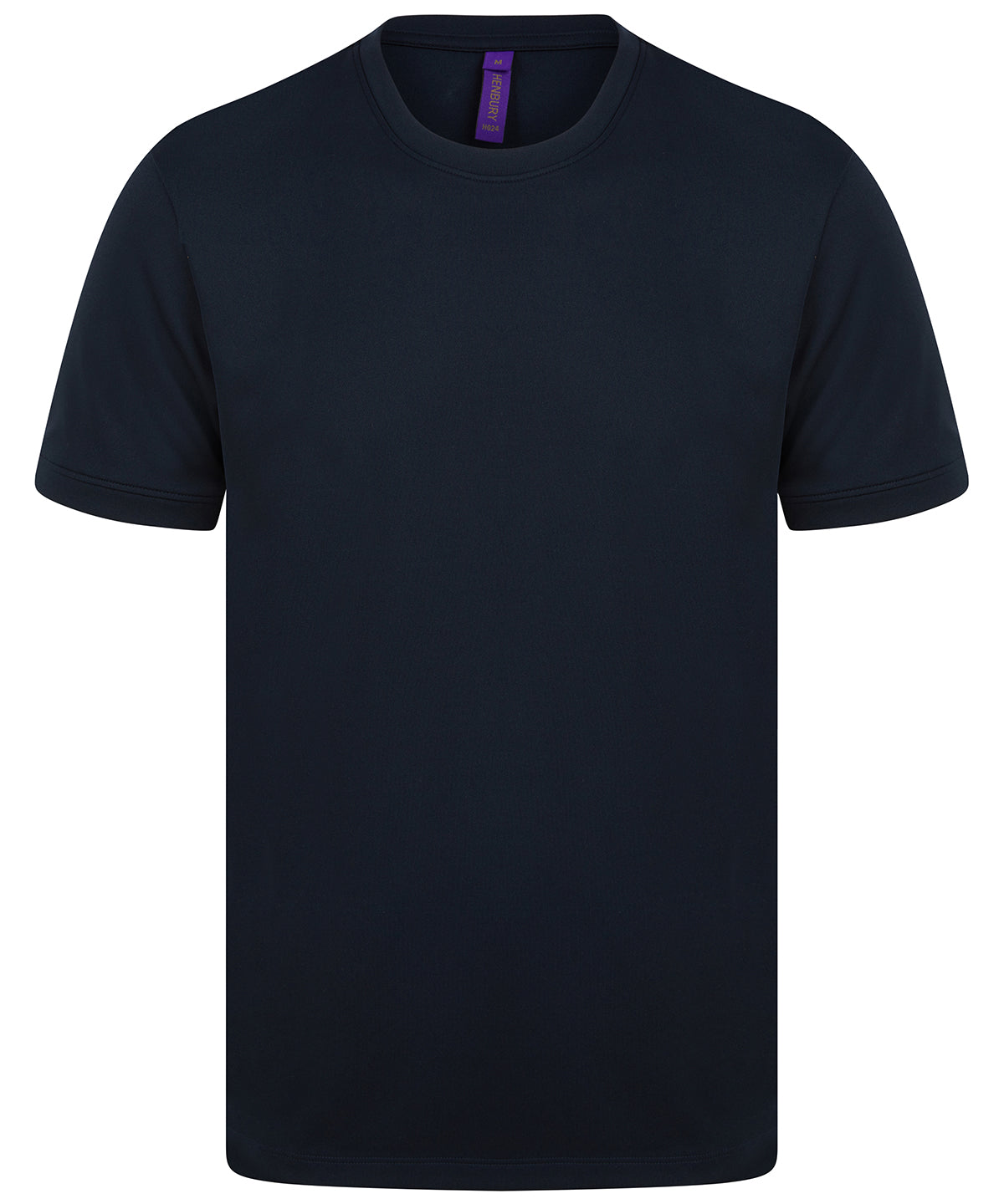 Henbury Hi Cool performance t-shirt in Navy, front view