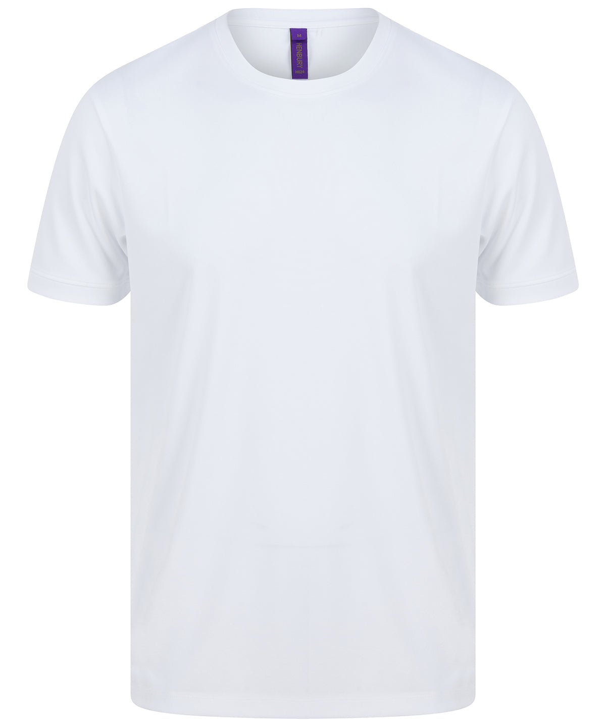 Henbury Hi Cool performance t-shirt in White, front view